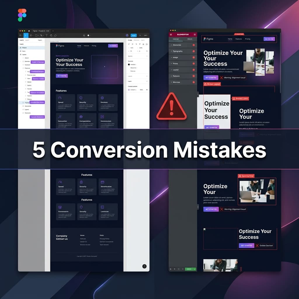 5 Figma to Elementor Mistakes That Silently Break Your WordPress Site